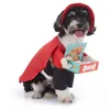 Vêtements de chien animal de compagnie de vêtements drôles costumes tenues respirantes douces pour le Noël d'Halloween réglable facile à porter des chiens