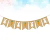 Feestdecoratie Linnen Banner voor Paas Garland Bunting Decor Flower slingers Decoraties