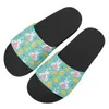 Slippels Easter Home Kawaii kleurrijke eierprint flats schoenen mode zomer strand licht sandalen meisjes schoenen cadeau 2024