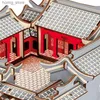 3D -pussel Siheyuan 3D Träpussel Kinesiska Peking Courtyard House Building Model Diy Wood Jigsaw Education Toys for Children Barn Gift Y240415