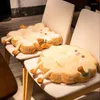Oreiller toast tatami chaise siège office mignon jet lombaire mignon canapé en peluche coccyx protecteur pavé d'hiver décoration