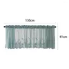 Vorhang Balkon Polyester bequeme Langlebige Spitzenblumenmuster Kurzküche Valance Drape