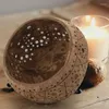 Kerzenhalter -Candle Coconut Shell Bowl Handmade Halter für Teelight kleine Säule Aufbewahrung