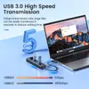 USB 3.0 허브 7 포트 스플리터 고속 변속기 유형 C Hub Laptop Computer Accessories 240314