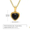 Colliers pendentifs Fashion Température Changement Colore Collier de pierre pour femmes Collier de coeur en acier inoxydable pour maman filles bijoux dro dhvmy