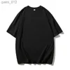 メンズTシャツ2023サマーメンズソリッドカラーTシャツCASUAショートスリーブクラシックTシャツメンコットススーパーサイズヒップホップトップTシャツS-5XL YQ240415