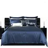 Bedding Sets High-Grade Silk Embroidery Cotton Four-Piece Set Solid Color Jacquard Kit Comforter