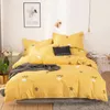 Sängkläder sätter duvet omslag 240x220 Textil Three-Piece 4st Bed Sheet Set Modern Simple Printing Fundas Nordicas