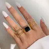 Hip Hop Cool Wind Zestaw 7 Instagram Spersonalizowany otwarty palec wskazujący palec złączy ogonowy pierścień
