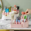 Boîtes de rangement Organisateur de bureau Rotation Organisateur de crayon Pape paperulation Bureau de maquillage cosmétique Brushes Cosmetics Dresseur Table outils de salle de bain