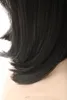 Long Straight hair Fashion lady Sexy Natural Fluffy Role playing wig Synthetic short hair Bob short hair black and White women wig 16inches Burgundy