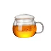 Koppar Saucers Glass Tea Cup Clear Simple Smooth Drinking Water Kettle Bottle For Home Office (Transparent)