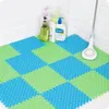 Badmattor flerfärgade fötter älskar lapptäcke glidbeständiga badrumsmattor skärplatta vattenbeständiga mattor 10 bitar/parti