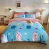 Bedding Sets Bedroom Bed Four-piece Set European-style Thick Plus Velvet Cotton Duvet Cover Fashionable Simple Family El