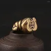 Dekorative Figuren Retro Bronze Schwein Zodiac Segen Charakter Schöne Schlüsselkette Anhänger kleiner Männer- und Frauenschmuck
