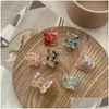 Haaraccessoires Koreaanse schattige vlinder Mini Claws Girls Children Children Lovele Clips Haarspelden Barrette Kids Fashion Drop Delivery Baby, Mater Dheis