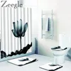 Bath Mats Floreal Shower Curtain Mat Home Decorative Waterproof Polyester Fabric Bathroom Decor For Toilet Rug