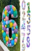 Decoração de festa DIY 73cm Big número 1 2 3 Caixa de balão Stand Stand JungleBirthday Baby Shower Decor4115659