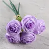 Fiori decorativi piante realistiche artificiali bonsai viola calice bel giardino casa decorazione