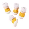 Dog Apparel 4Pcs Puppy Boots Adjustable Shoes Warm Booties Pet Winter Outfits Decor