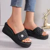 Slippers Crystal Women Wedges Sandals Casual Fashion Summer Shoes 2024 Outdoor Walking Beach Dress Flip Flops Female Slides
