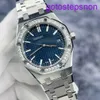 Projektant AP nadgarstek Watch Royal Oak Series 77451st Blue Plate Oryginalny zestaw diamentów Stal Women Watch 50th Anniversary Commorative 34 mm Gwarancja o średnicy 34 mm