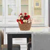 Vases Woven Garbage Can Straw Flower Pot Wash Baskets Laundry Planters Outdoor Plants