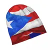 Bérets Porto Rico Flag Frappe chaud tricot Hip Hop Bonnet chapeau d'automne d'hiver Bamans d'extérieur pour adultes unisexes