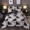 Bedding Sets 2024 Pattern Plaids Stone Printing 2/3 Pcs Duvet Cover Set 1 Quilt 1/2 Pillow Cases Single Twin Double