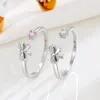 Bonnes de cluster 925 Binet ouverte de papillon en argent sterling pour femmes bijoux minimalistes de style avec personnalité et charme unique