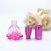 Bottiglia di profumo di vetro vuoto a forma di rosa colorata da 6 ml