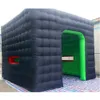 Cerimonia di celebrazione 6x6x3.5mh (20x20x11.5ft) Big Green/Black Greenble Cube Tent Square Kiosk con porta per eventi all'aperto