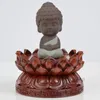 Dekorative Figuren Lotus Sockel Buddha Statue Weihungstisch Feste Holz runde Form Ornamente Weihrauch Brenner Basis Hausdekoration