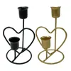 Candle Holders Heart Shaped Candlestick Taper Candles Home Decor Portable Lantern Tealight Rustic Stand For Dining Table