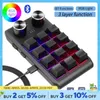 Programming Macro Custom 2 Knob Bluetooth Keyboard RGB 12 Key Copy Paste Mini Button Gaming Keypad Mechanical swap Macropad 240415