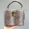 Bolsas de ombro Moda Mulher Snake Padrão Bolsas de Impressão