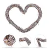 Fleurs décoratives Twig Couronne de Noël Vine Cercle Pendant Rague Rattan Heart Conçu