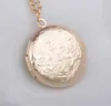 N119 Fashion Locket Delicate sieraden Bloem Ronde Vorm medelie Hanger Silver Peclace2597986