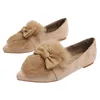 Scarpe casual pellicce da prua da brow women a punta di mocassini invernali per peluche per pelosi espadrille accoglienti mocsine di cotone 2024