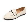 Casual Shoes Slip On Flat For Women Moccasins High Quality Office Ladies Black White Loafers Penny Zapatillas De Mujer