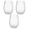 Disposable Cups Straws 3 Pcs Champagne Plastic Glasses Stemless Glassware Transparent Cup Reusable The Pet Cocktail Party