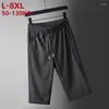 Short masculin Summer court culottes hommes respirant refroidissant en nylon spandex sportwear pantalon capris mâle 3/4 décontracté plus taille 8xl