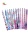 50pcslot glass nail file date crystal new Flower Pattern files manicure tool 4859057