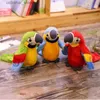 Stuffed Plush Animals Simulation Plush Toy Parrot Bird Plush Stuffed Doll Childrens Toy Cute Animal Birthday Toy Christmas Party Gift for Children L47