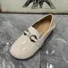 Casual Shoes Patent Leather Women Plus Size Loafers Fashion Rhinestone Female Flat Designer Mullers Gold Chain