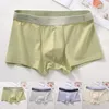 Underpants Herren sexy niedrige Taille u Beutel Unterwäsche Slips Boxer Shorts atmungsablöschbar nahtlos solide lässige männliche Boxer Kurzes Höschen