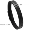 その他のブレスレットNoter Hiphop Rock Rock Leather Bracelet for Men Magnet Backle Cross Braslet Homme Castiralcassoriesパンクジュエリーラップブラザレテル240415