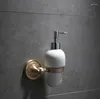 Liquid Soap Dispenser Bathroom Accessories Brushed Gold Brass Carved European Hardware Pendant 9268K