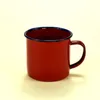 Tassen 1PC 150 ml Retro Tassen Blech Metall Outdoor Camping Tee Kaffeetasse Topf Creme EMELLED Tasse Edelstahl Becher