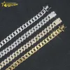 Billigaste pris 8mm 2Rows Miami Design Mens Necklace Hip Hop Iced Out VVS1 Lab Diamond Moissanite Cuban Link Chain